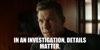 YARN | In an investigation, details matter. | Reacher (2022) - S01E01  Welcome to Margrave | Video clips by quotes | 5ffc5b0c | 紗